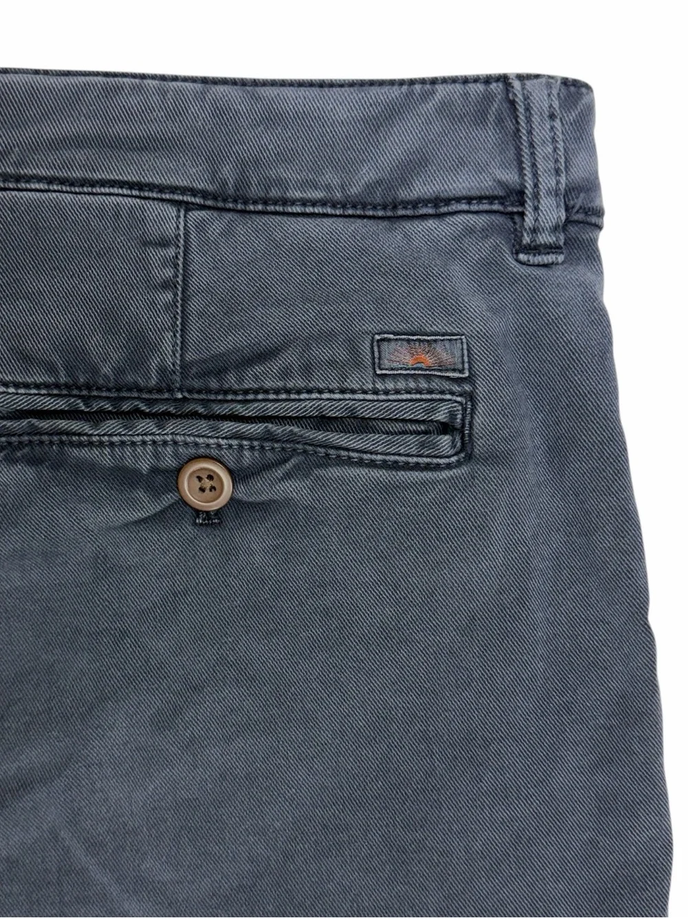 Faherty Shorts Mens 35 Blue Nights Coastline Chino Stretch Terry Casual Khaki 8”